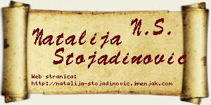 Natalija Stojadinović vizit kartica